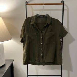 madewell beachside lightspun shirt small